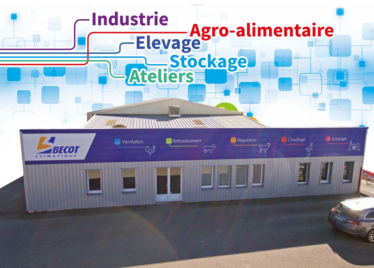 Façade de l'entreprise Becot Climatique située à Bressuire
